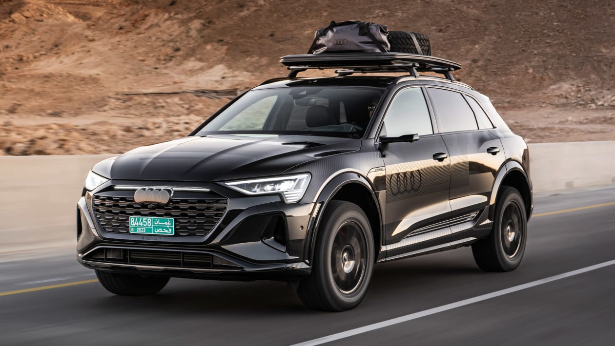 New Audi Q8 etron Dakar Edition 2024 review EV SUV with offroad